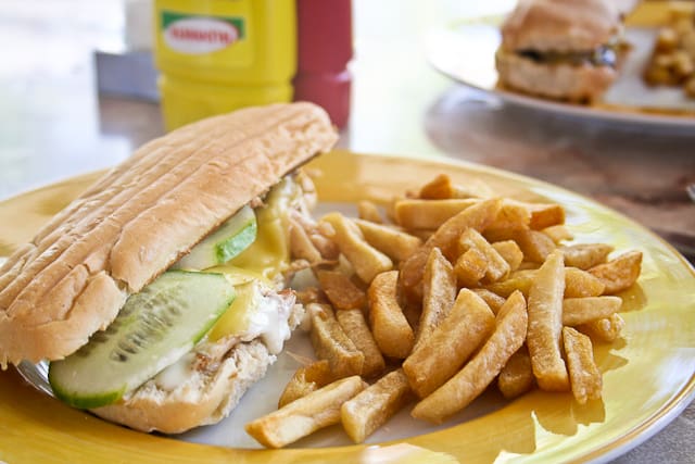 Chicken Baguette and Fries | Snack Bar - Playa Blanca Hotel - Cayo Largo