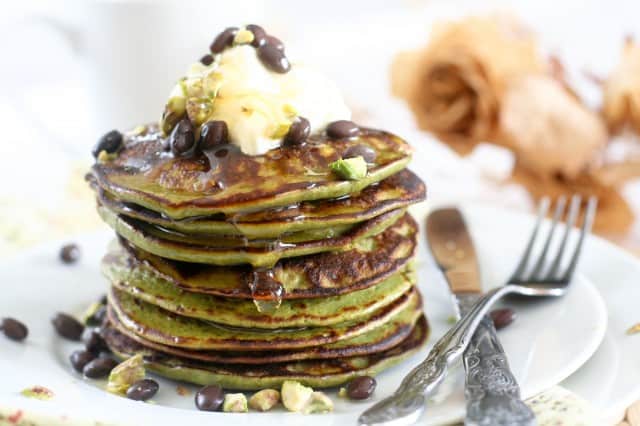 Matcha Green Tea Coconut Pancakes | by Sonia! The Healthy Foodie