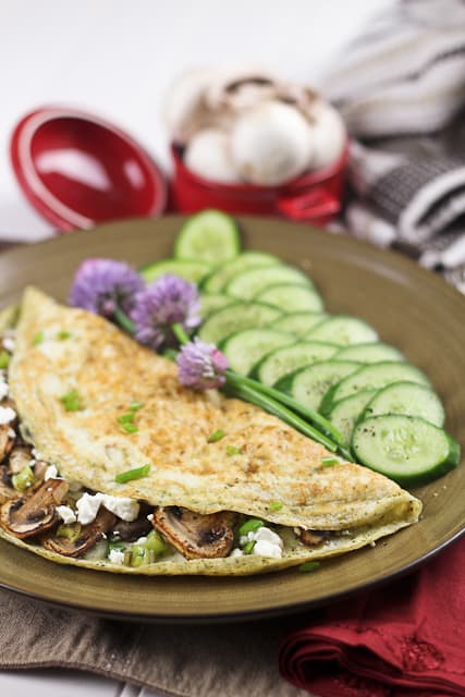 Mushroom Egg White Omelet | by Sonia! The Healthy Foodie