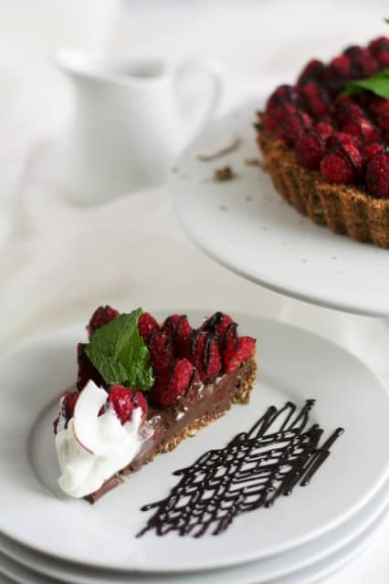 Healthy Raspberry Chocolate Pie | by Sonia! The Healthy Foodie