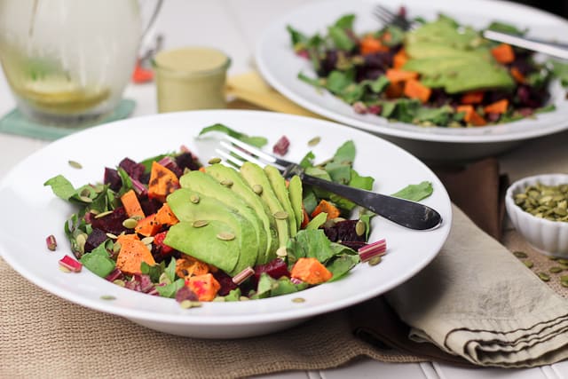 Roasted Beet and Sweet Potato Salad | by Sonia! The Healthy Foodie