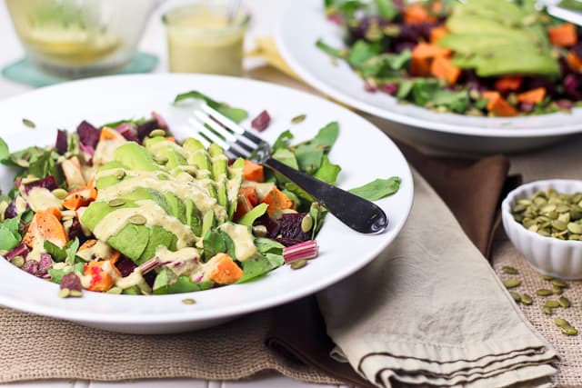 Roasted Beet and Sweet Potato Salad | by Sonia! The Healthy Foodie