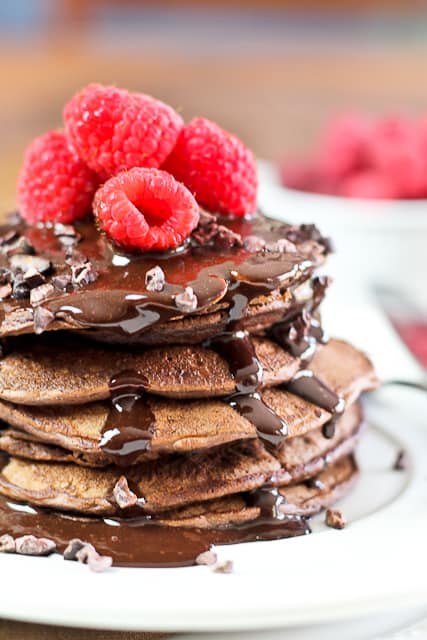 The Most Amazing Chocolate Pancakes - Pretty. Simple. Sweet.