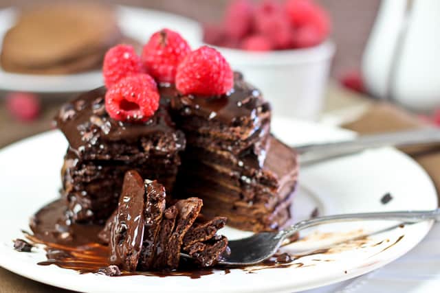 Best Darn Chocolate Pancakes Ever | by Sonia! The Healthy Foodie