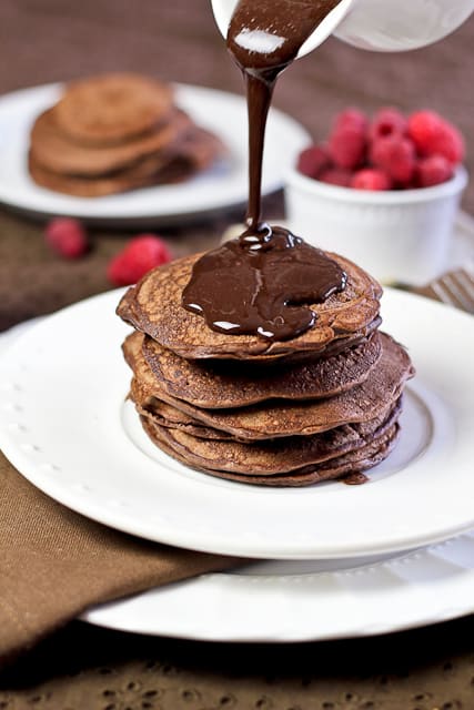 Insanely Good Healthy Low Fat High Protein Chocolate Pancakes