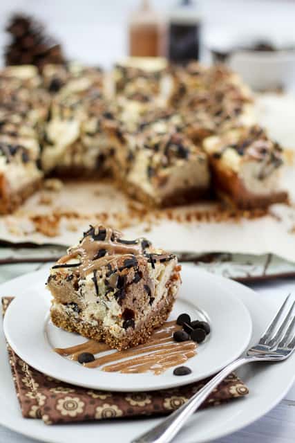 Healthy Chocolate Chip Cookie Dough Cheesecake Bars | by Sonia! The Healthy Foodie
