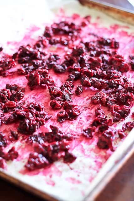 Dried Cranberries in the making