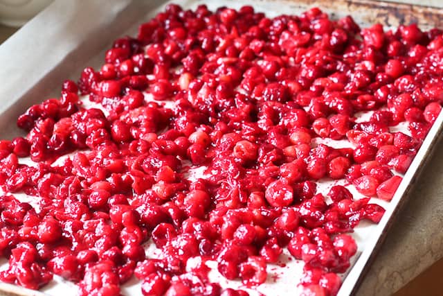 Dried Cranberries in the making