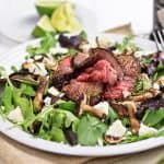Roast Beef Salad with Shiitake Mushrooms and Goat Cheese | By Sonia! The Healthy Foodie