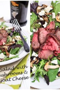 Roast Beef Salad with Shiitake Mushrooms and Goat Cheese | By Sonia! The Healthy Foodie