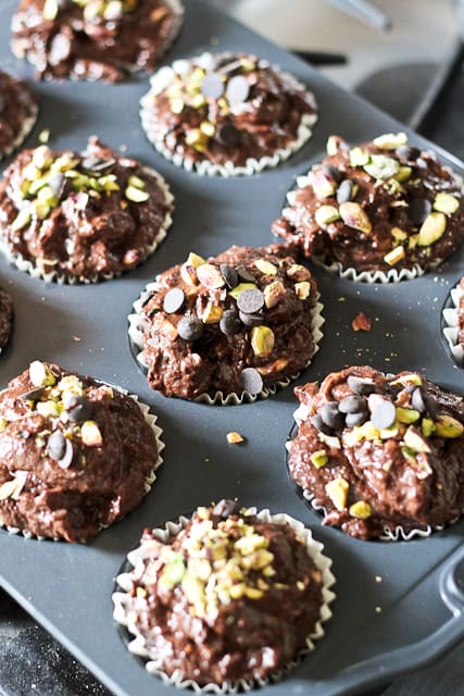 Pumpkin Zucchini Dark Chocolate Muffins | by Sonia! The Healthy Foodie