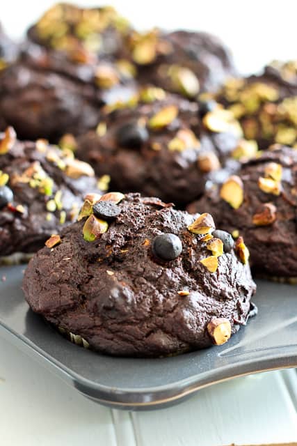 Pumpkin Zucchini Dark Chocolate Muffins | by Sonia! The Healthy Foodie