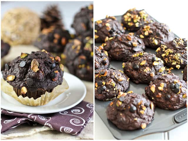 Pumpkin Zucchini Dark Chocolate Muffins | by Sonia! The Healthy Foodie