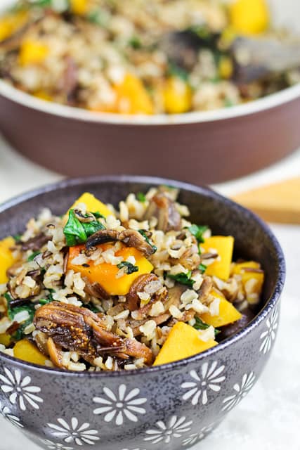 Brown Rice with Squash Spinach and Figs | By Sonia! The Healthy Foodie