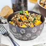 Brown Rice with Squash Spinach and Figs | By Sonia! The Healthy Foodie