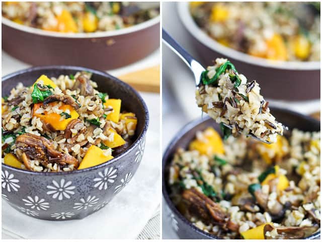 Brown Rice with Squash Spinach and Figs | By Sonia! The Healthy Foodie