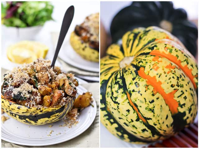 Turkey Stuffed Carnival Squash | by Sonia! The Healthy Foodie