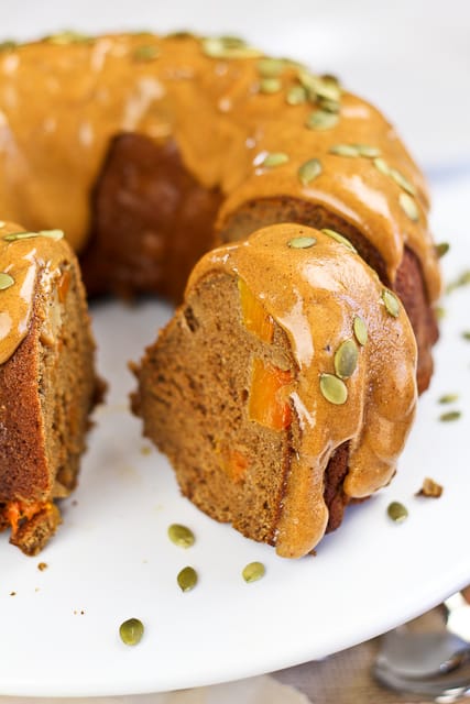 Almost Too Healthy Spicy Apple Pumpkin Bundt Cake | by Sonia! The Healthy Foodie