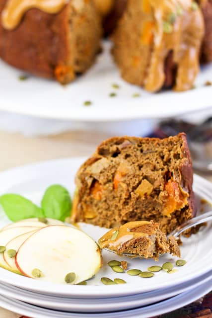 Almost Too Healthy Spicy Apple Pumpkin Bundt Cake | by Sonia! The Healthy Foodie