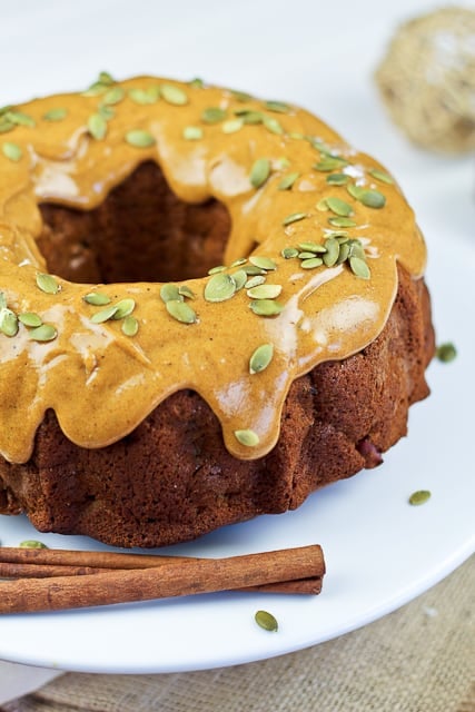 Almost Too Healthy Spicy Apple Pumpkin Bundt Cake | by Sonia! The Healthy Foodie