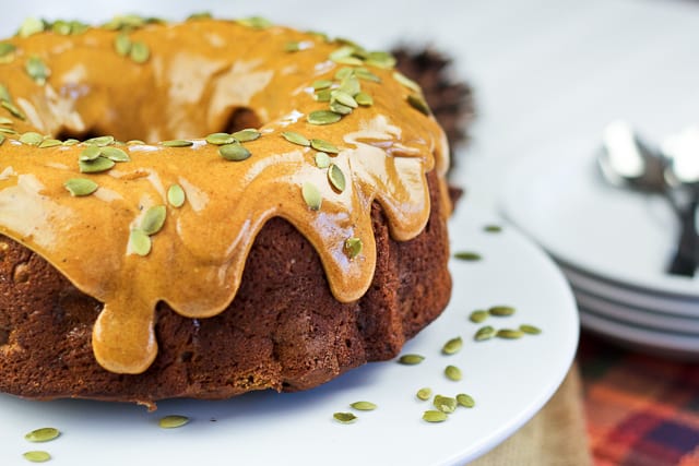 Almost Too Healthy Spicy Apple Pumpkin Bundt Cake | by Sonia! The Healthy Foodie