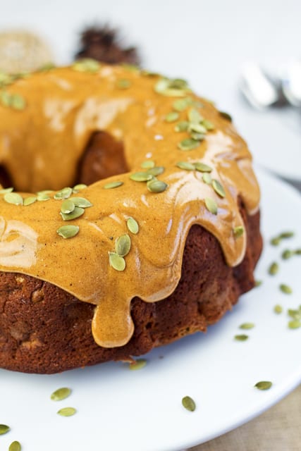 Almost Too Healthy Spicy Apple Pumpkin Bundt Cake | by Sonia! The Healthy Foodie