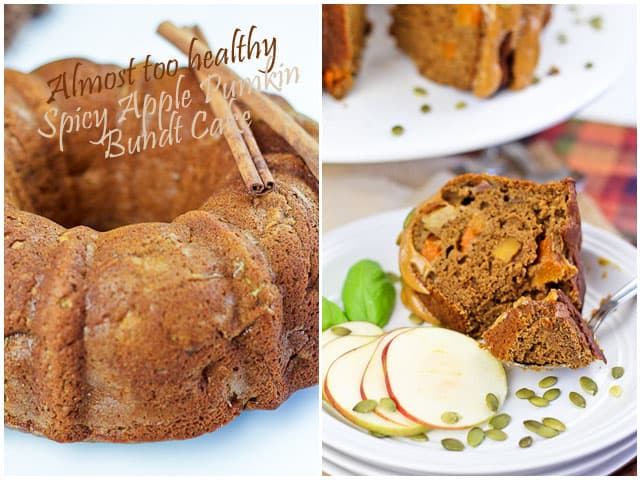 Almost Too Healthy Spicy Apple Pumpkin Bundt Cake | by Sonia! The Healthy Foodie