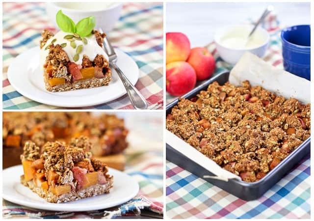 Healthy Spicy Apple Pumpkin Crumble Squares | by Sonia! The Healthy Foodie