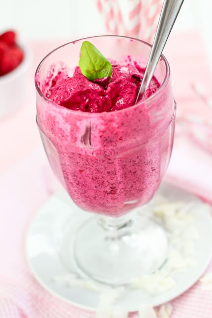 Beet and Raspberry Soft Serve | by Sonia! The Healthy Foodie