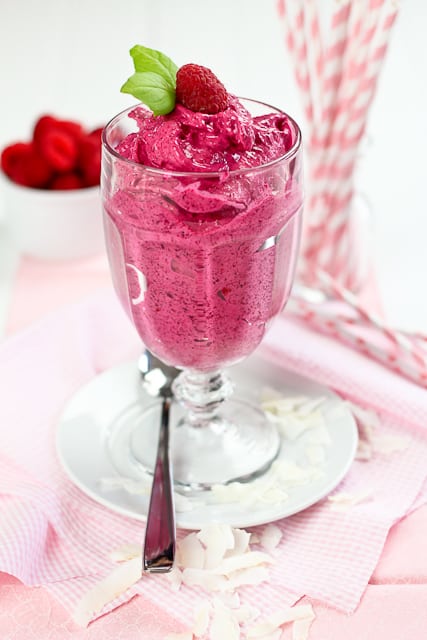 Beet and Raspberry Soft Serve | by Sonia! The Healthy Foodie