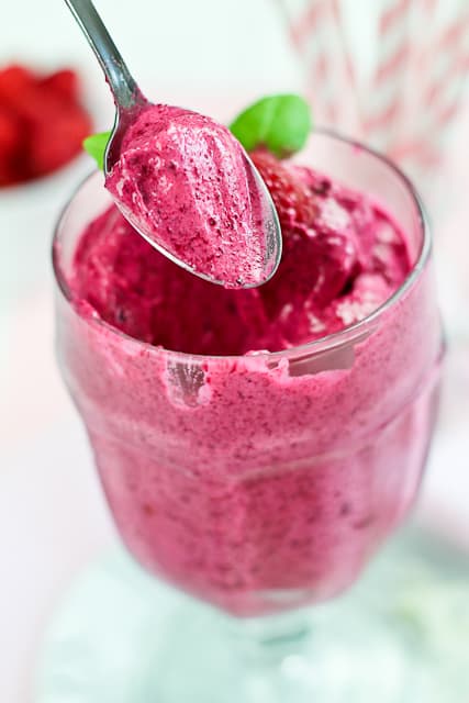 Beet and Raspberry Soft Serve | by Sonia! The Healthy Foodie