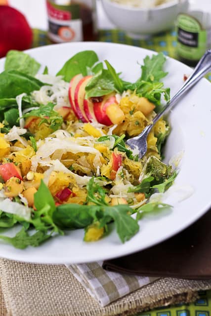 Spaghetti Squash Fennel and Warm Apple Salad | by Sonia! The Healthy Foodie