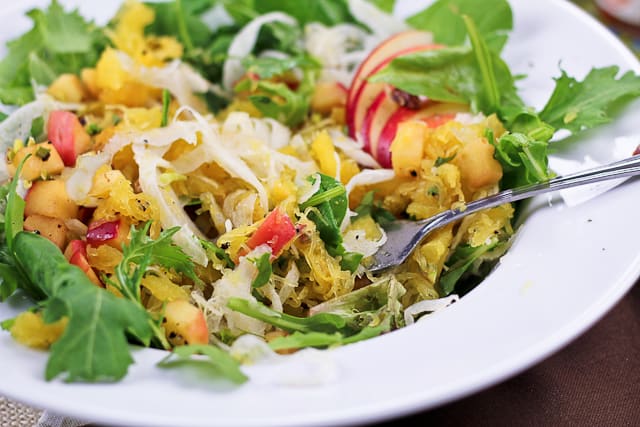 Spaghetti Squash Fennel and Warm Apple Salad | by Sonia! The Healthy Foodie