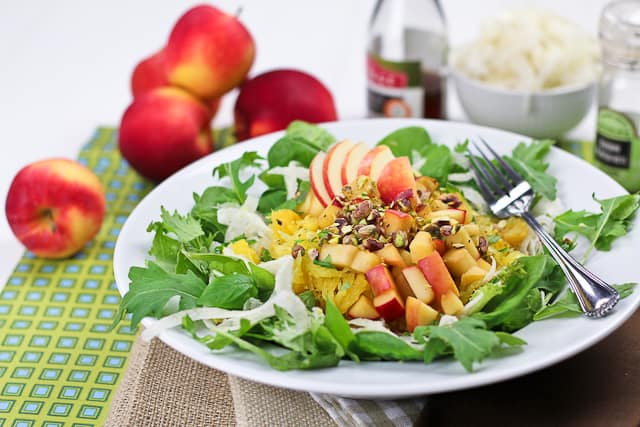 Spaghetti Squash Fennel and Warm Apple Salad | by Sonia! The Healthy Foodie