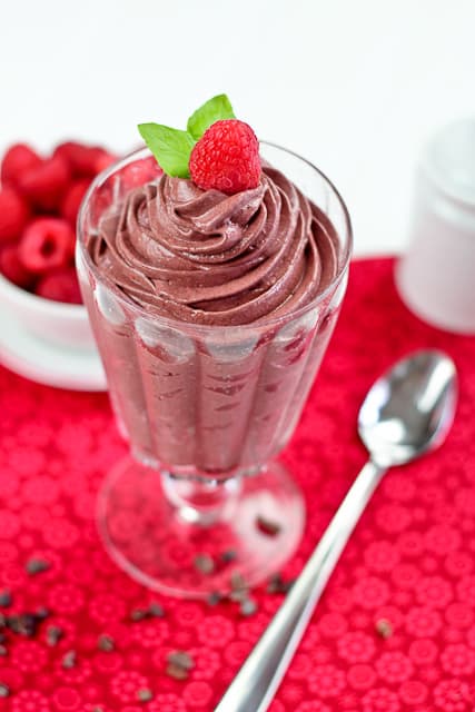 High Protein Chocolate Raspberry Soft Serve | by Sonia! The Healthy Foodie