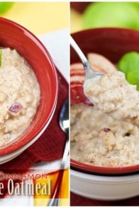 Fluffy Apple Cinnamon Egg White Oatmeal | by Sonia! The Healthy Foodie
