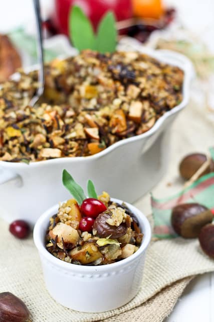 Brown and Wild Rice Turkey Stuffing with Chestnuts and Dried Fruits ...