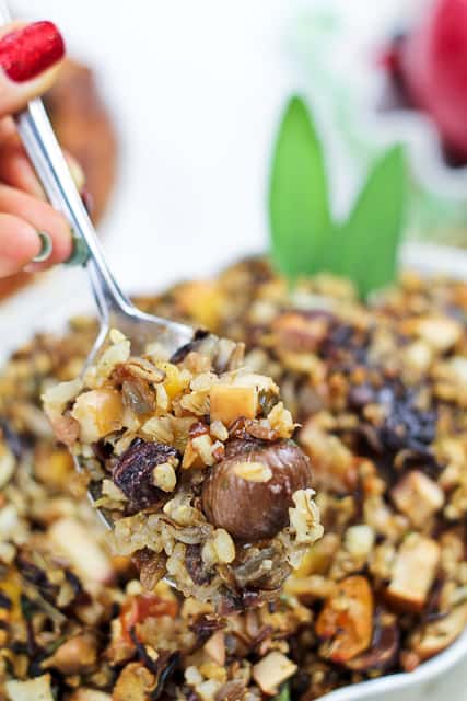 Brown and Wild Rice Turkey Stuffing with Chestnuts and ...