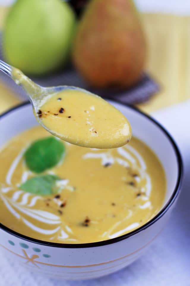 Creamy Butternut Squash and Anjou Pear Soup | by Sonia! The Healthy Foodie