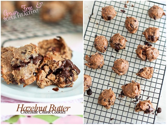 Grain Free Hazelnut Butter Chocolate Chunks Cookies | by Sonia! The Healthy Foodie