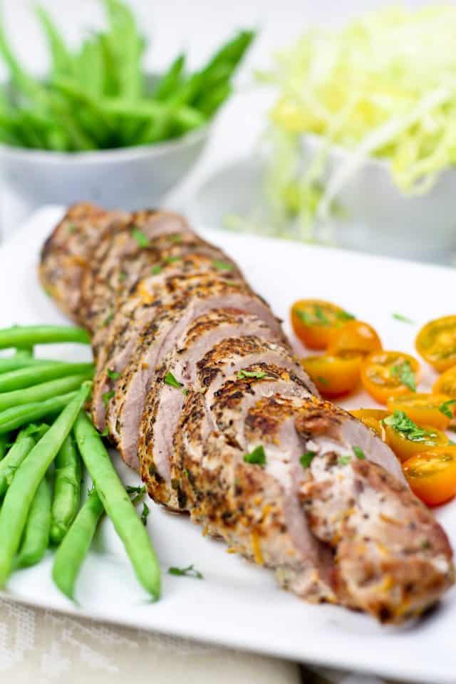 Pan Seared Orange & Rosemary Pork Tenderloin • The Healthy Foodie