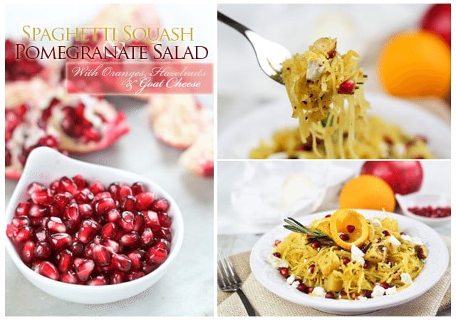 Spaghetti Squash Pomegranate & Goat Cheese Salad | by Sonia! The Healthy Foodie