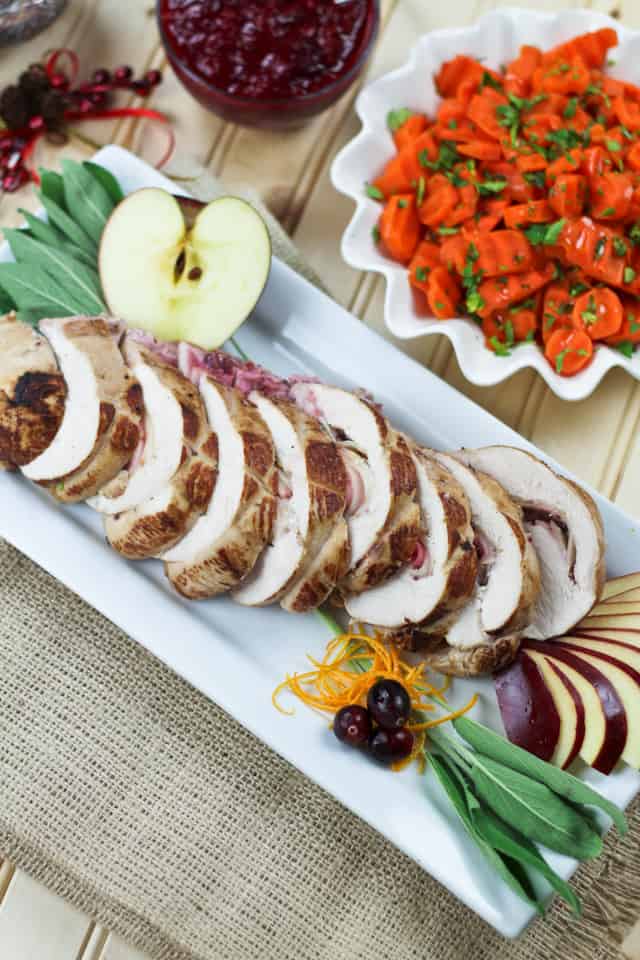 Apple, Cranberry and Goat Cheese Stuffed Turkey Breast | by Sonia! The Healthy Foodie