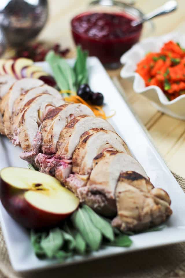 Apple, Cranberry and Goat Cheese Stuffed Turkey Breast | by Sonia! The Healthy Foodie