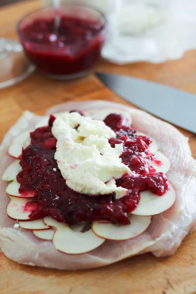 Apple, Cranberry and Goat Cheese Stuffed Turkey Breast | by Sonia! The Healthy Foodie