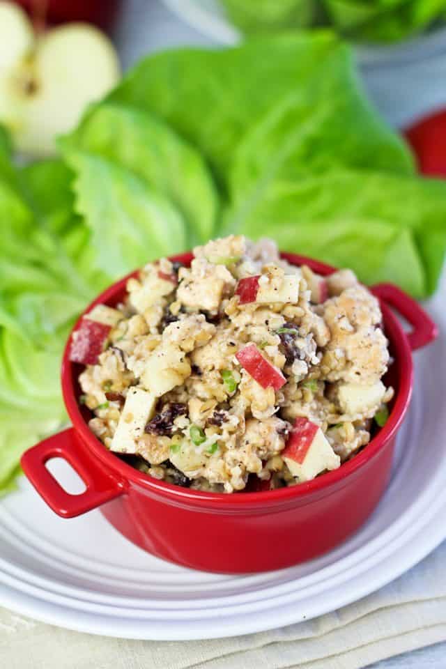 Ground Chicken Apple and Bulgur Lettuce Wraps | by Sonia! The Healthy Foodie