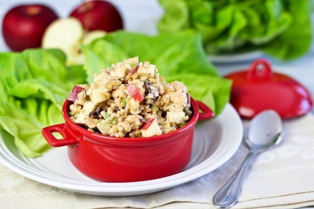 Ground Chicken Apple and Bulgur Lettuce Wraps | by Sonia! The Healthy Foodie