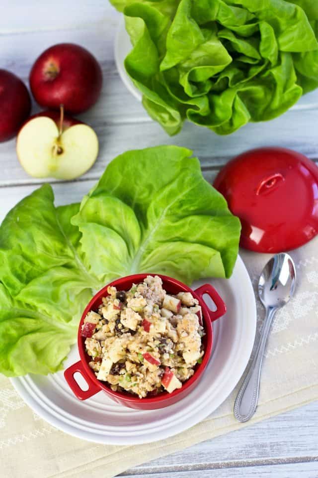  Ground Chicken Apple and Bulgur Lettuce Wraps | by Sonia! The Healthy Foodie 