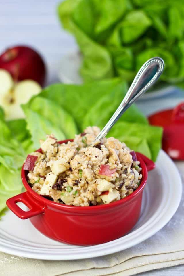 Ground Chicken Apple and Bulgur Lettuce Wraps | by Sonia! The Healthy Foodie