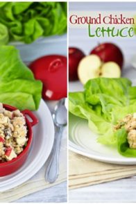 Ground Chicken Apple and Bulgur Lettuce Wraps | by Sonia! The Healthy Foodie